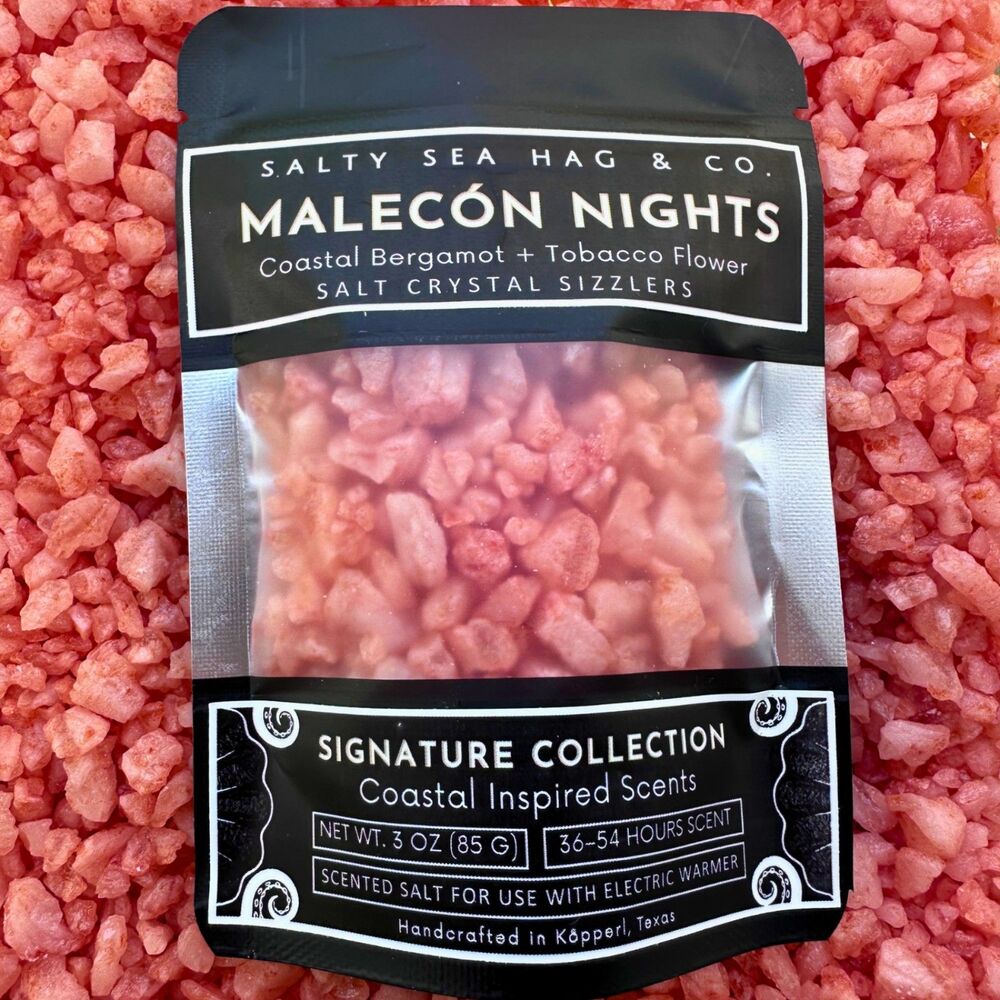 Malécon Nights Salt Crystal Sizzlers | Coastal Bergamot + Tobacco Flower Scent